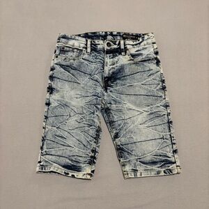 Southpole Jeans Shorts Jorts 30 Slim High Rise Acid Wash Blue Denim Y2K Grunge